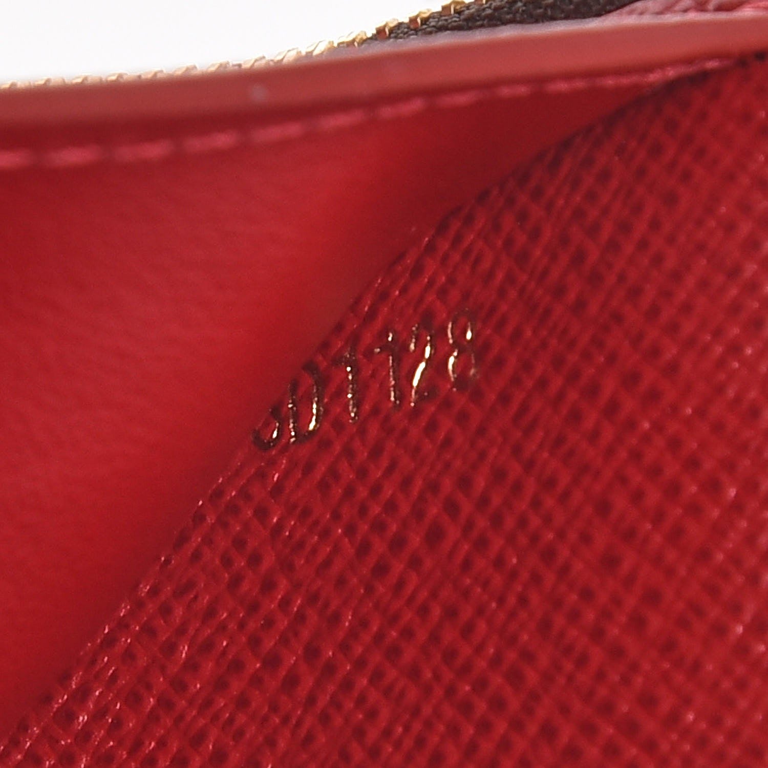 Louis Vuitton Damier Ebene Victorine Wallet Red 7 of 8