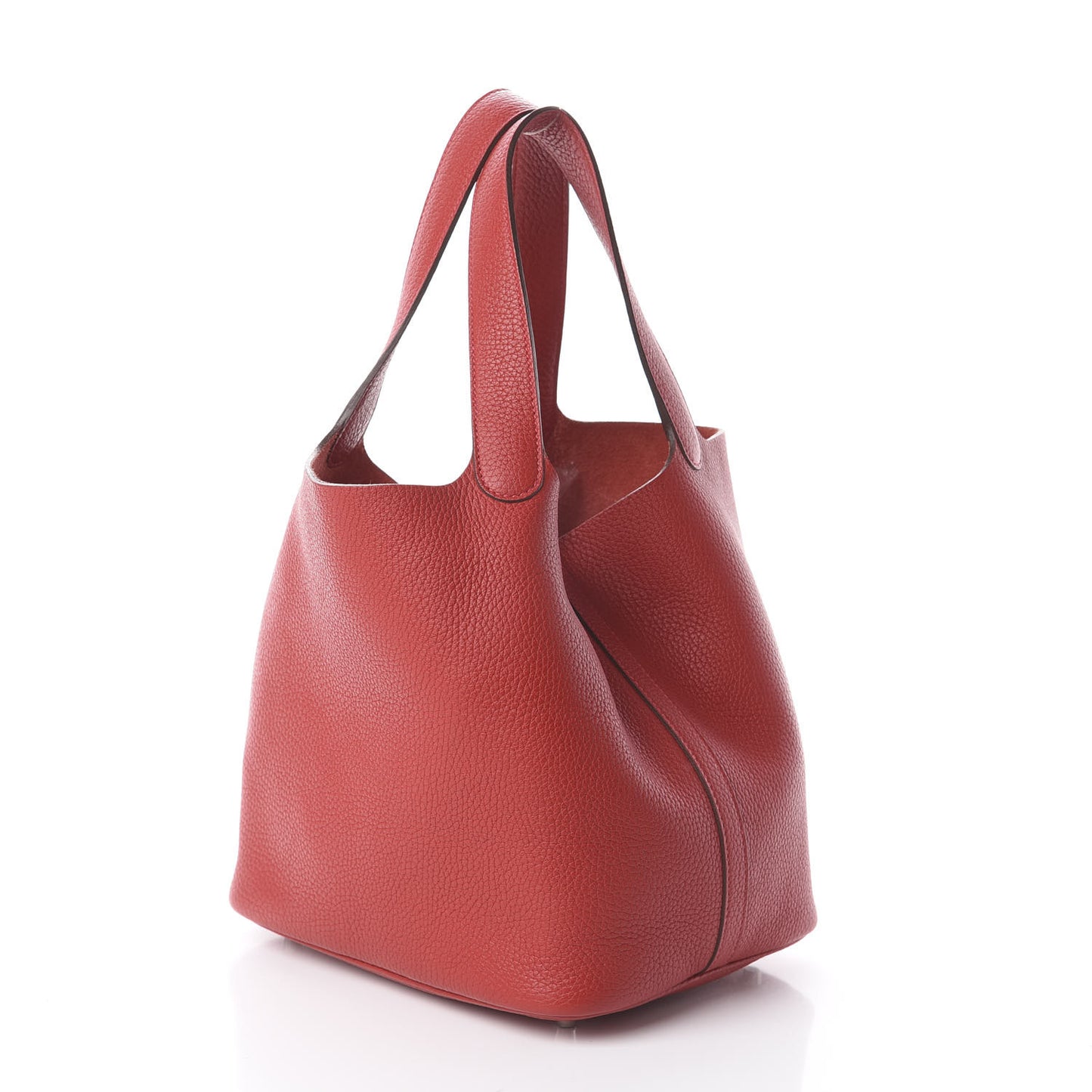 Taurillon Clemence Picotin Lock 22 MM Rouge Casaque