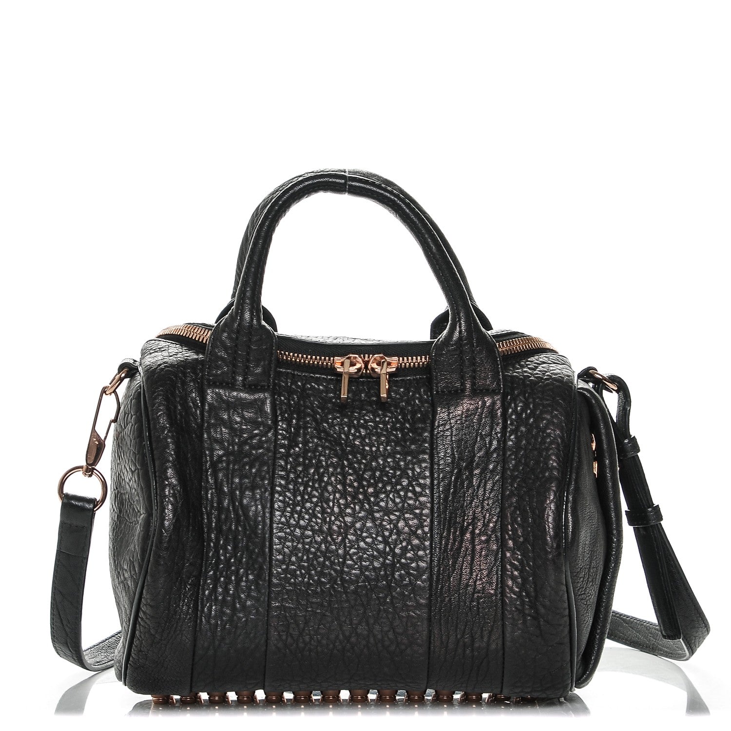 Alexander Wang Pebbled Lambskin Rockie Black Rose Gold Hardware 1 of 6