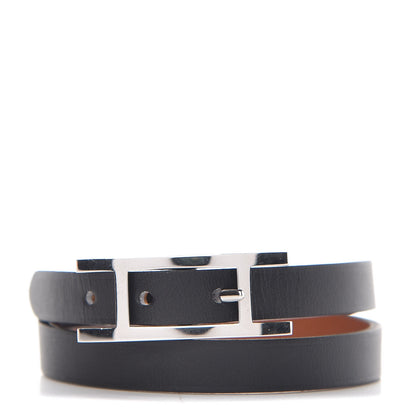 Hermes Chamonix Behapi Double Tour Bracelet XS Black Gold 1 of 7