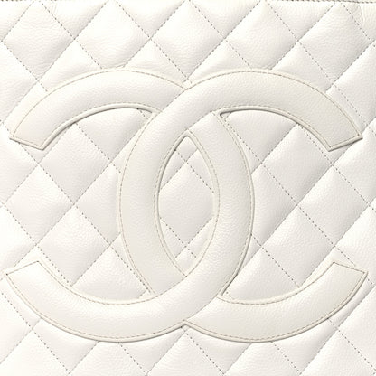 Chanel Caviar Quilted Medallion Tote White 8 of 16