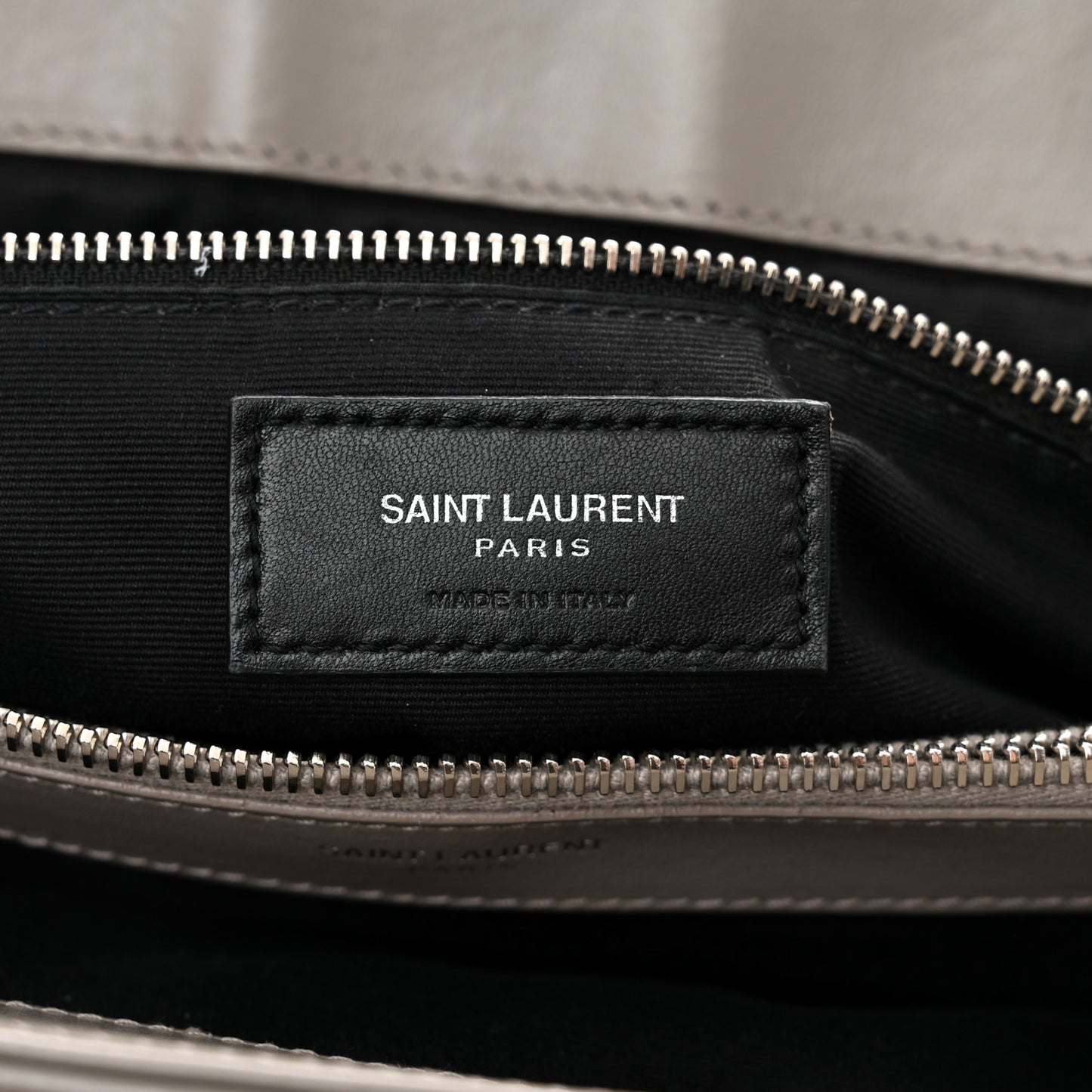 Calfskin Y Quilted Monogram Large Loulou Chain Satchel Light Grey