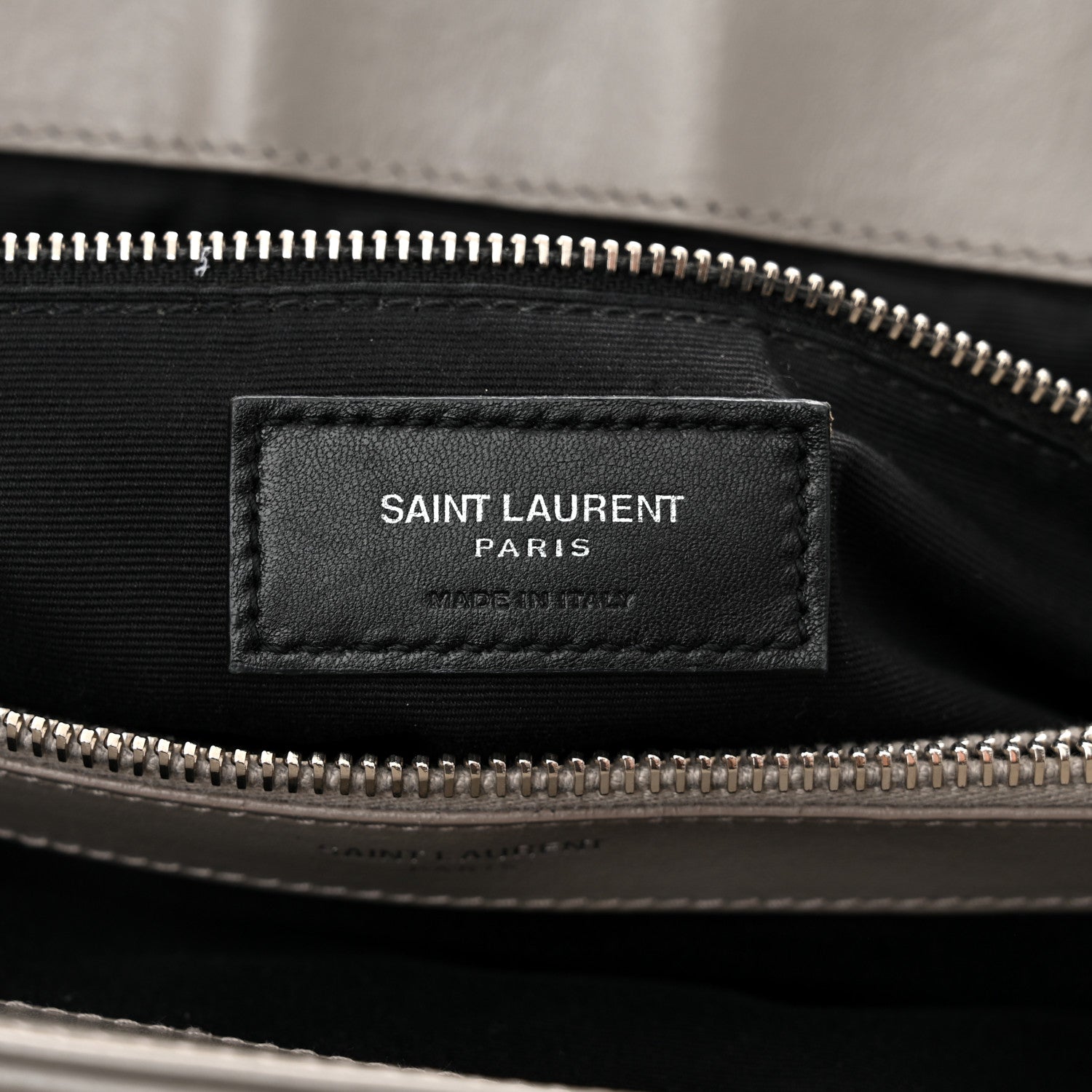 Saint Laurent Calfskin Y Quilted Monogram Large Loulou Chain Satchel Light Grey 6 of 14