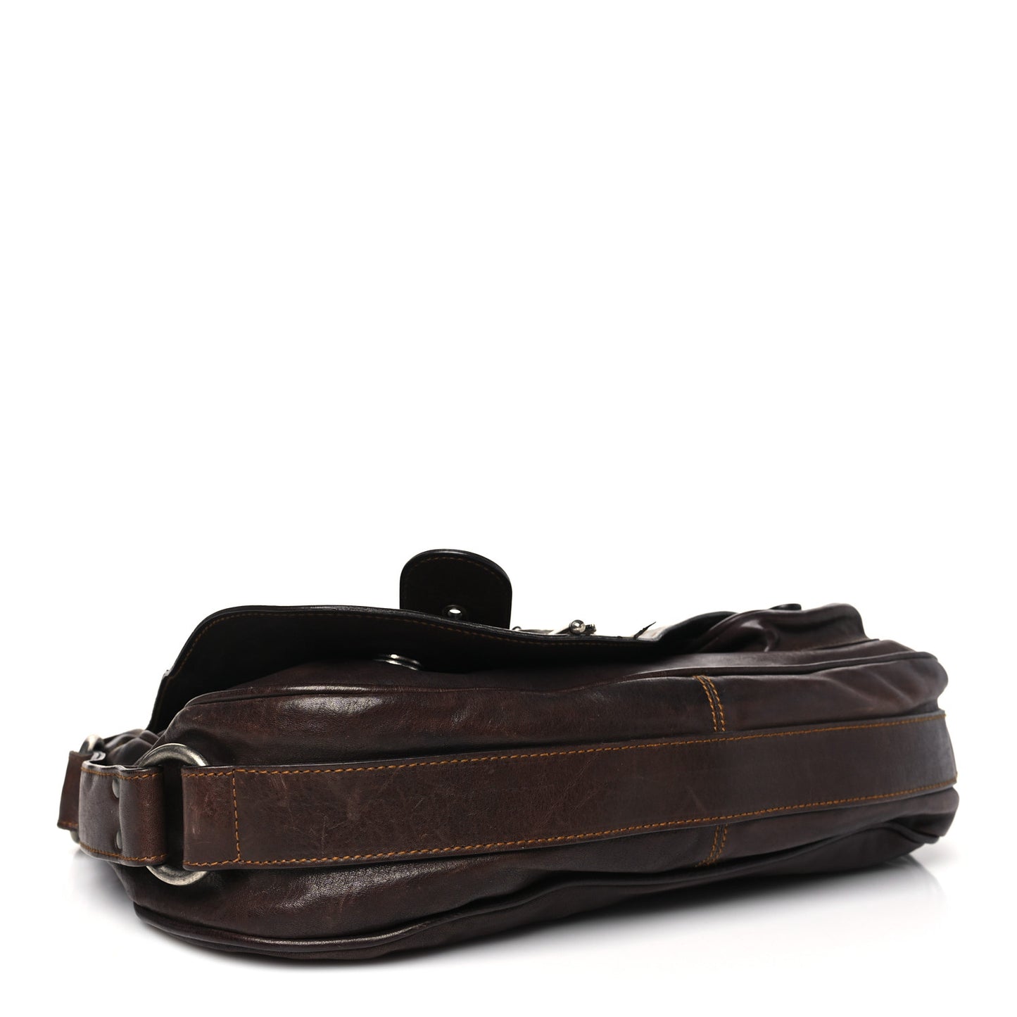 Calfskin Large Gaucho Double Saddle Bag Brown