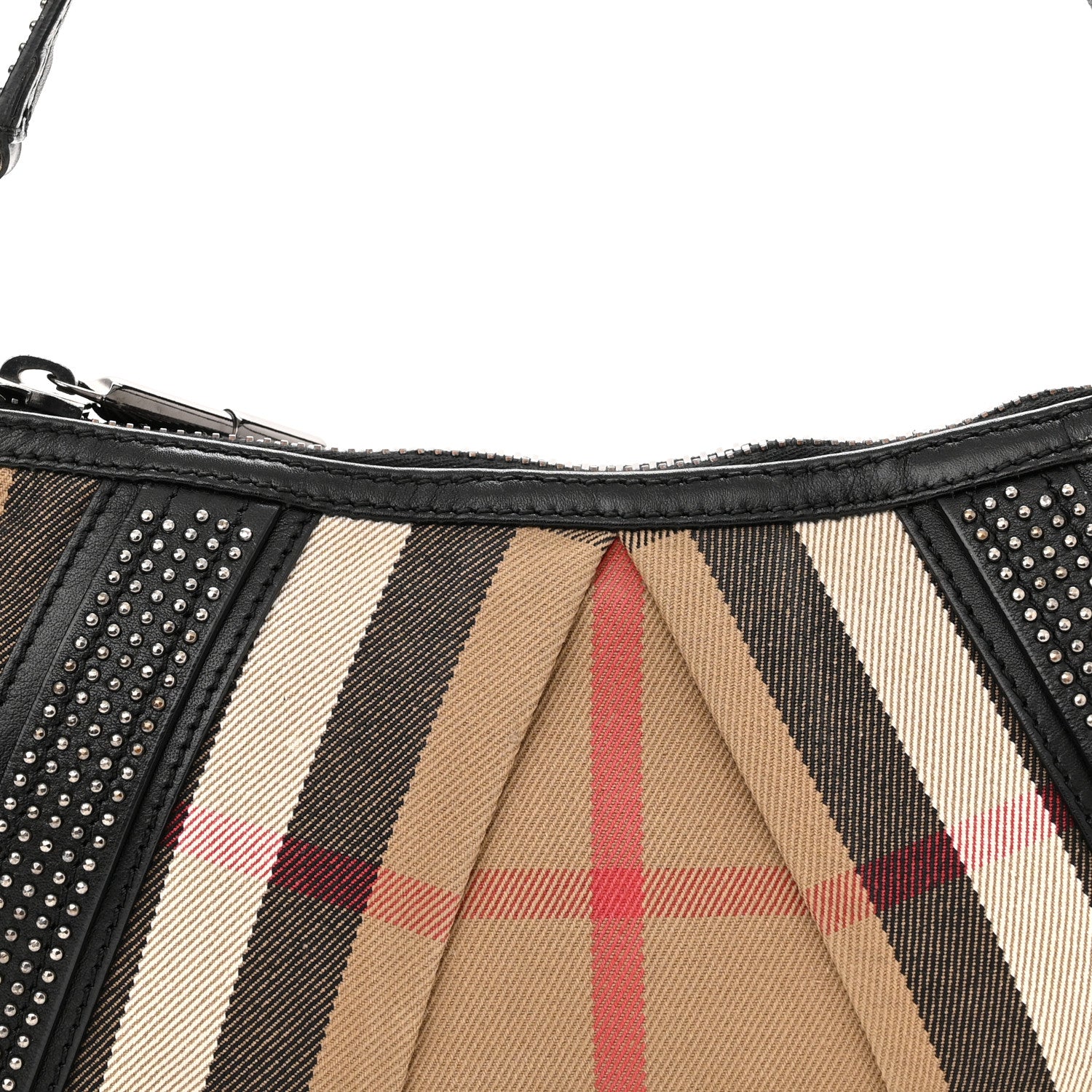 Burberry House Check Studded Pochette Black 6 of 10