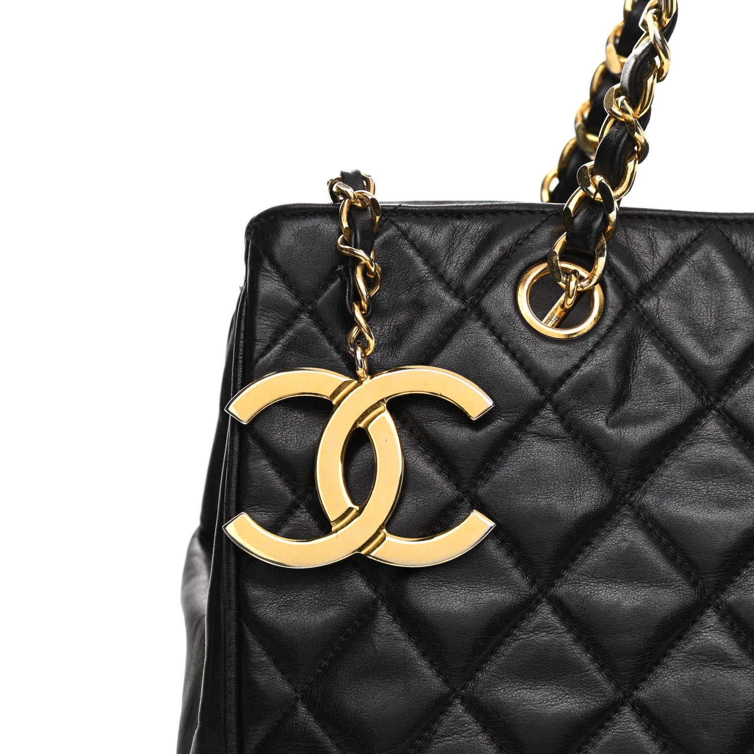 Chanel Lambskin Quilted Tote Black 8 of 12