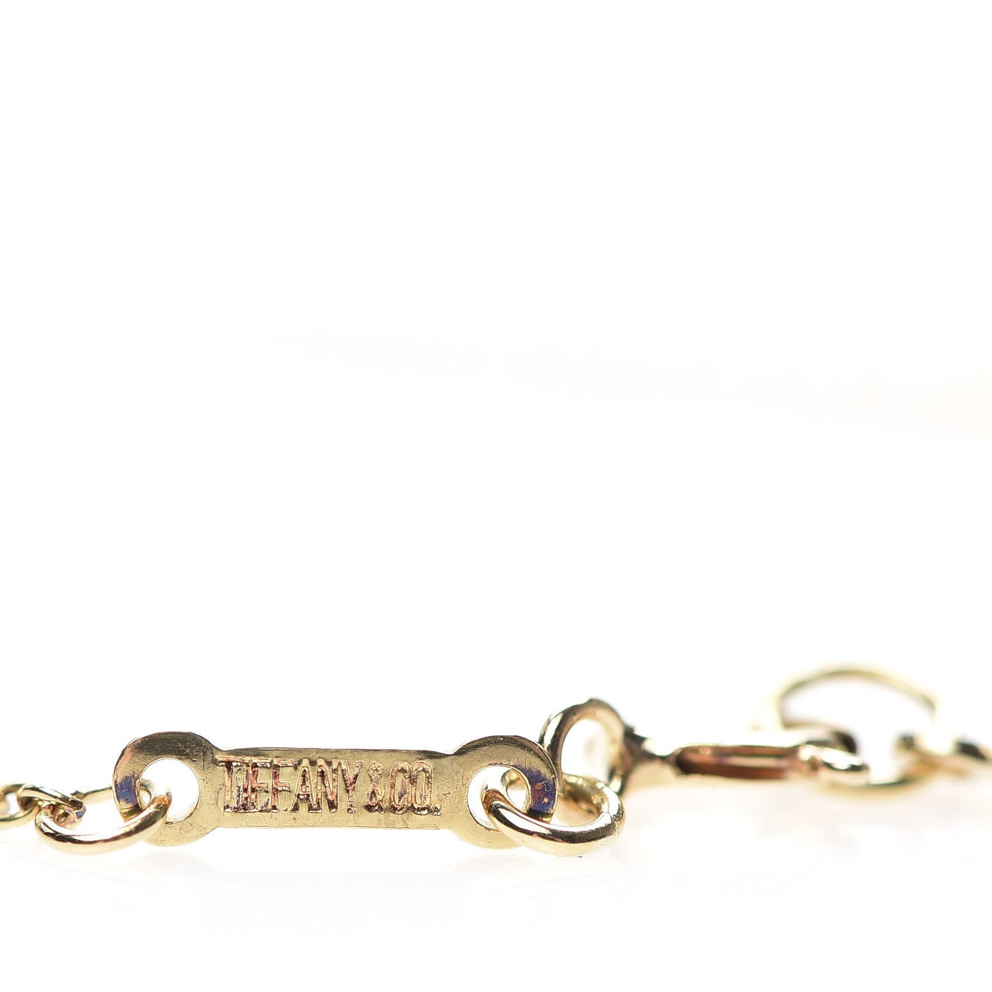 18K Yellow Gold Elsa Peretti 5 Open Heart Station Necklace