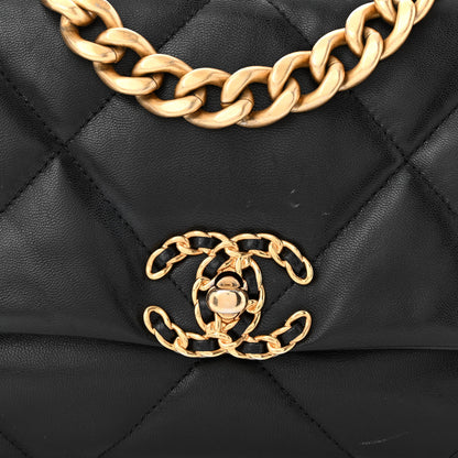 Chanel Goatskin Quilted Medium Chanel 19 Flap Black 8 of 13
