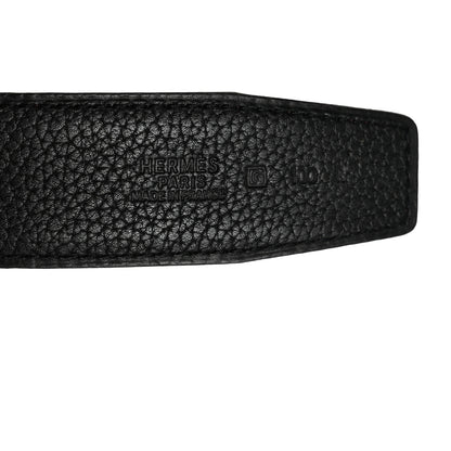 Hermes Togo Box 32mm Belt Strap 100 40 Black Rouge H 3 of 9