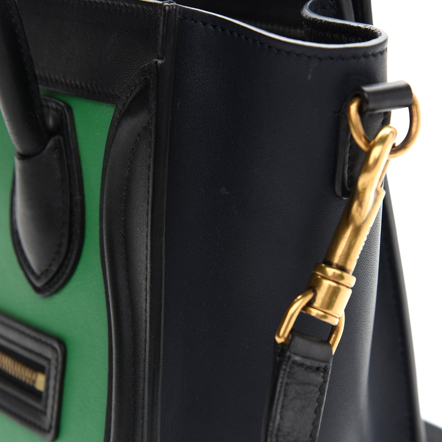 Smooth Calfskin Nano Bi-Color Luggage Grass