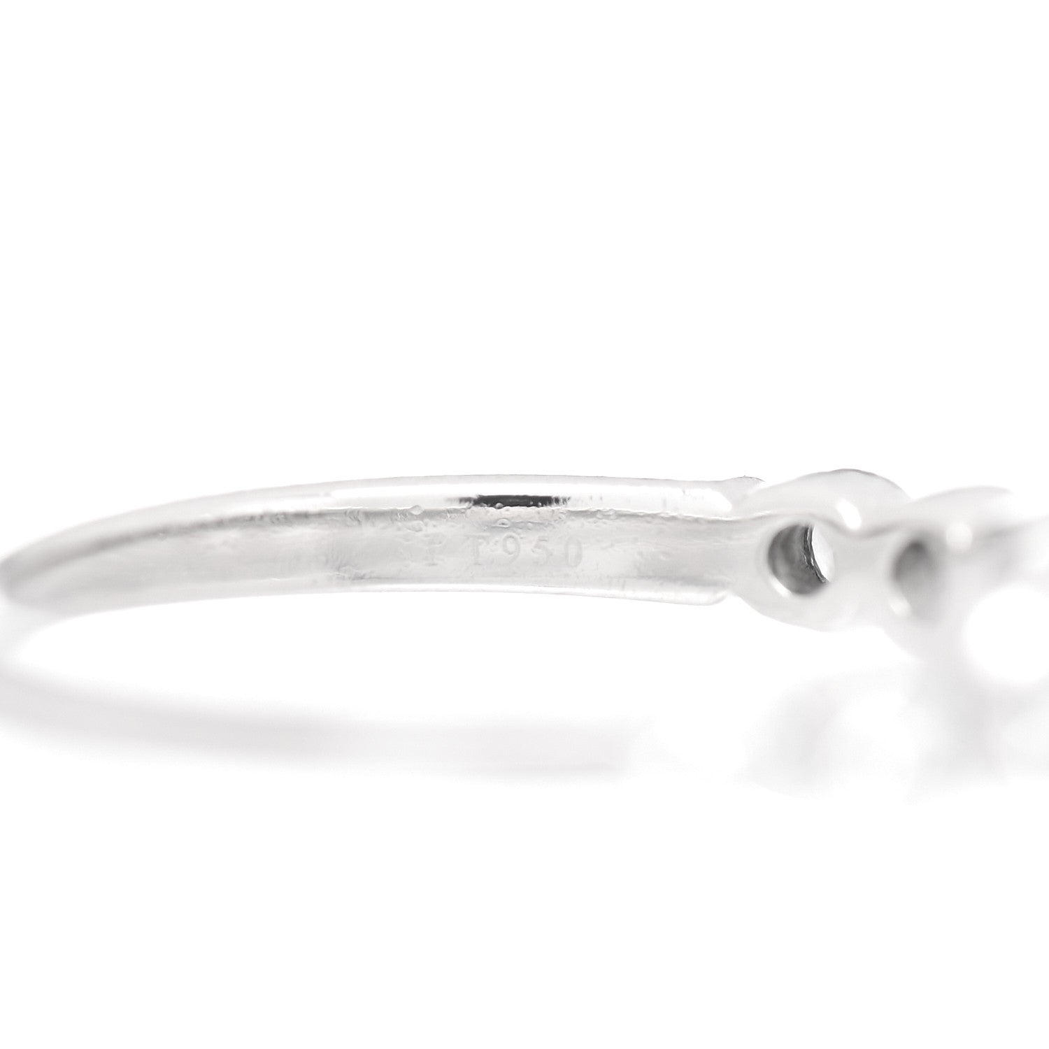 Tiffany Platinum Diamond Jazz Graduated Band Ring 49 4.75 4 of 5