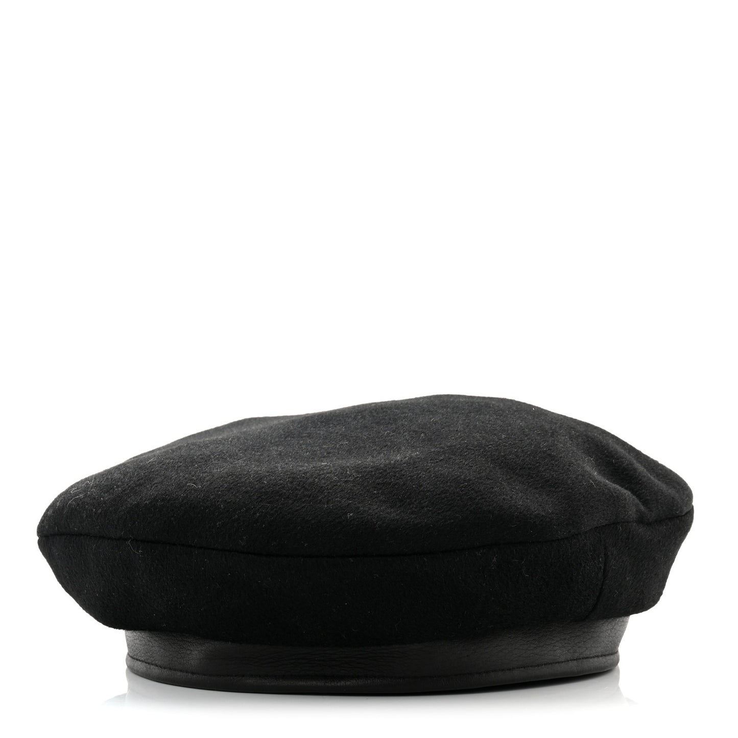 Cashmere Deerskin Beret 58 Black