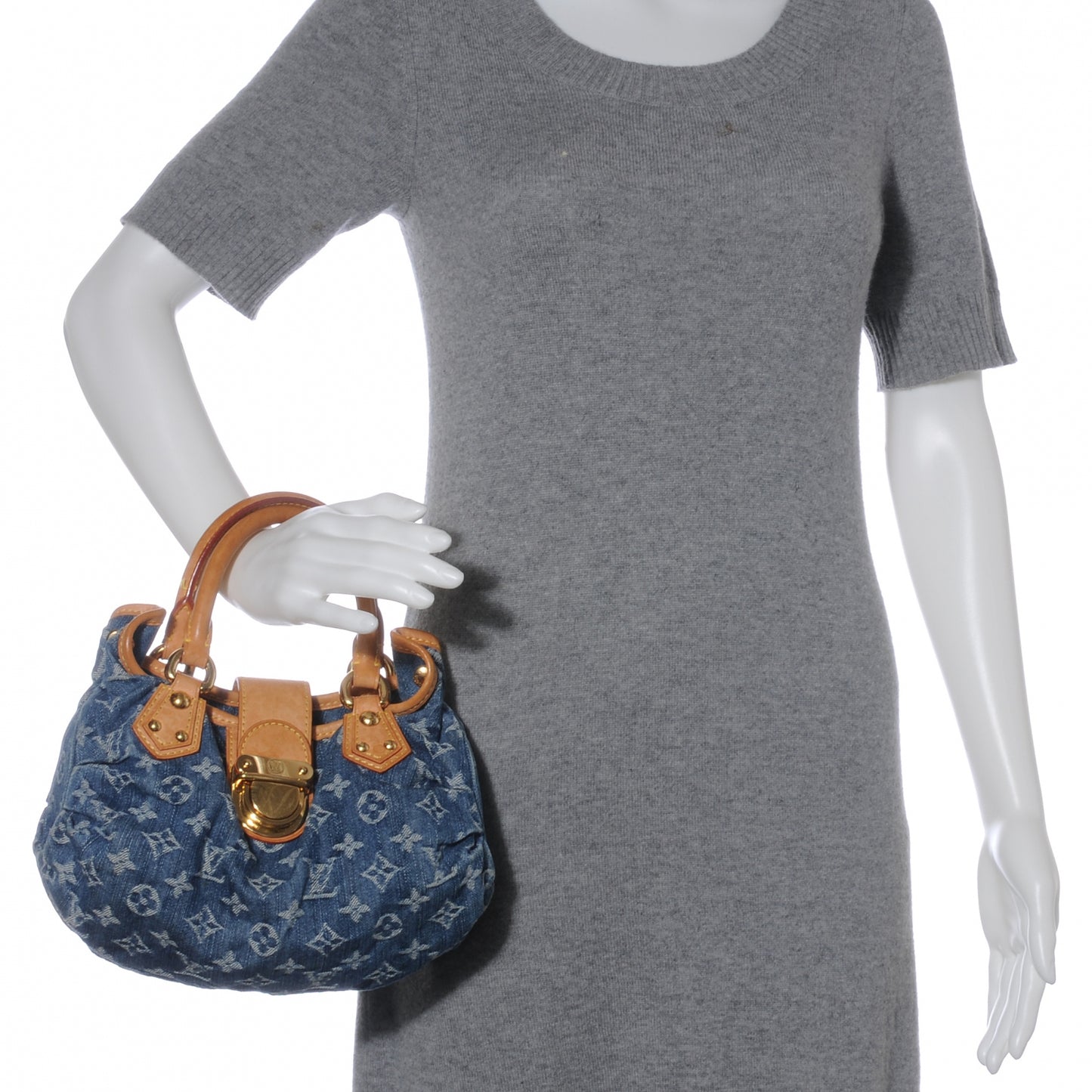 Monogram Denim Pleaty Blue