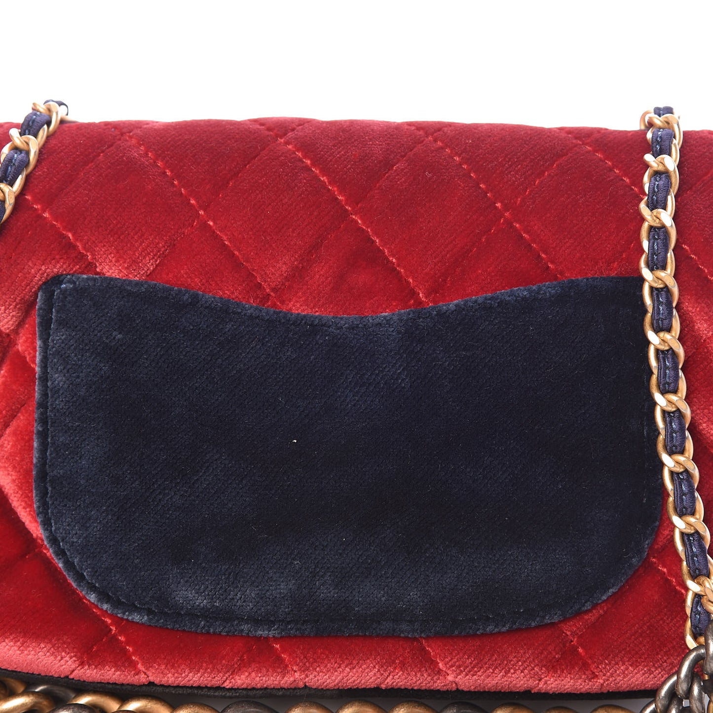 Velvet Quilted Small Camellia Flap Black Red Blue