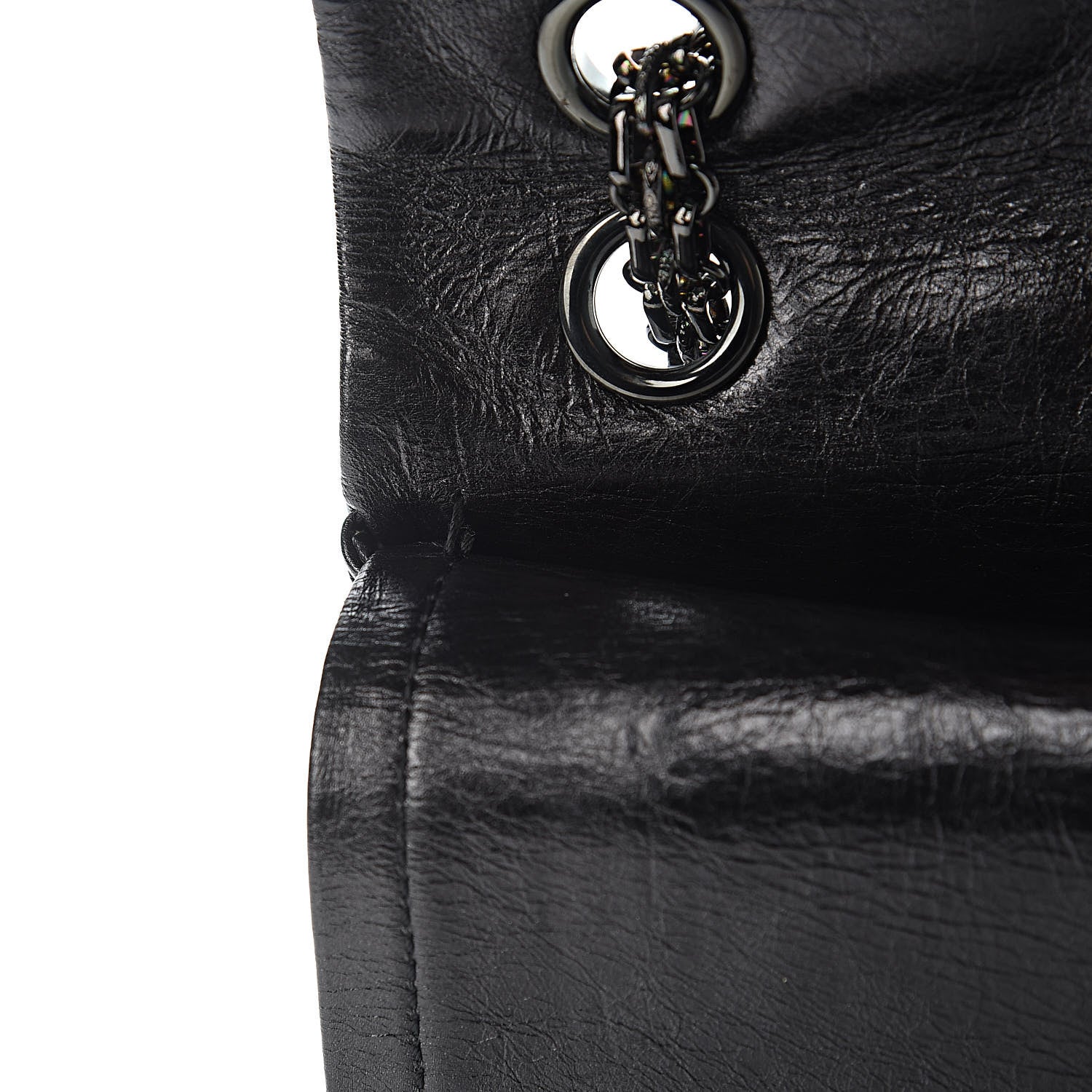 Chanel Glazed Calfskin Quilted 2.55 Reissue 226 Flap So Black 8 of 13