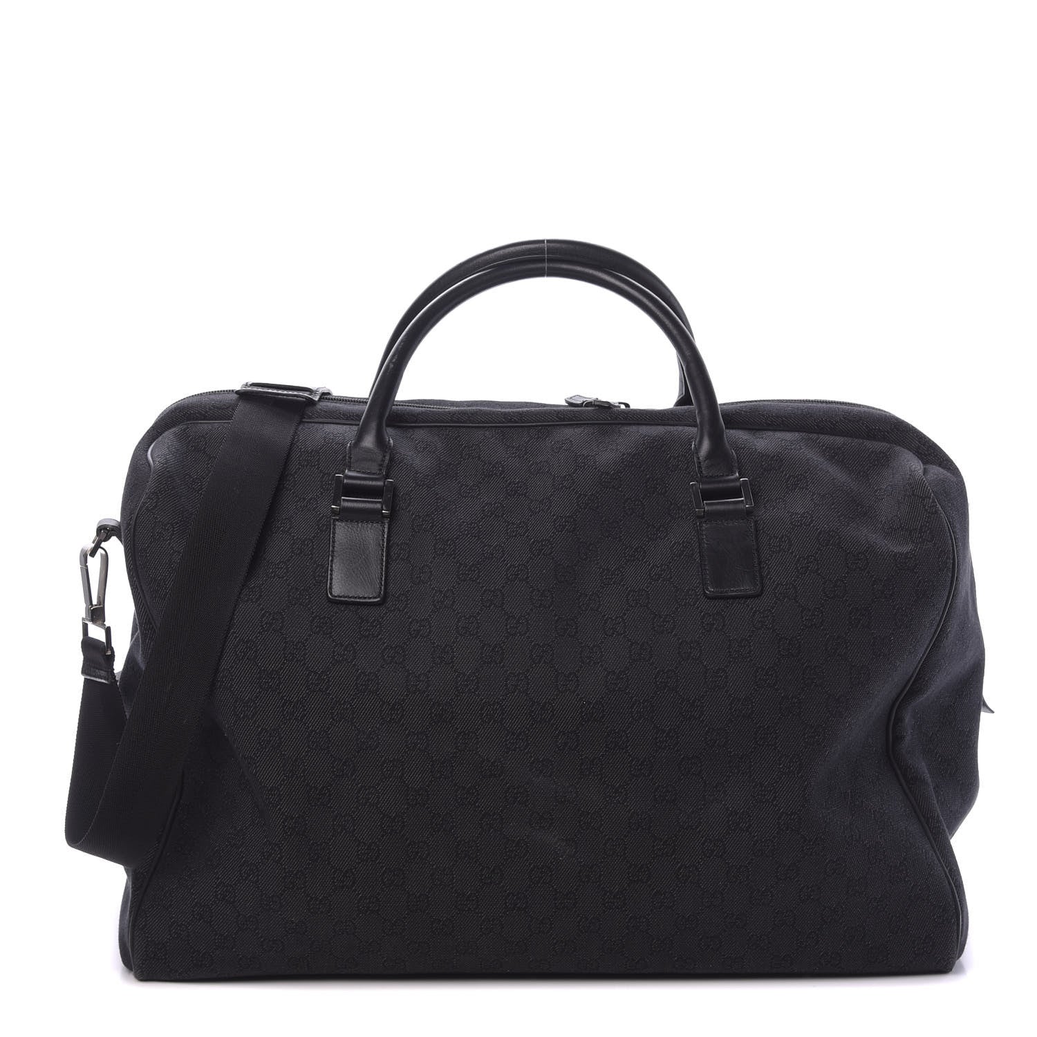 Gucci Denim Monogram Large Duffle Black 1 of 15