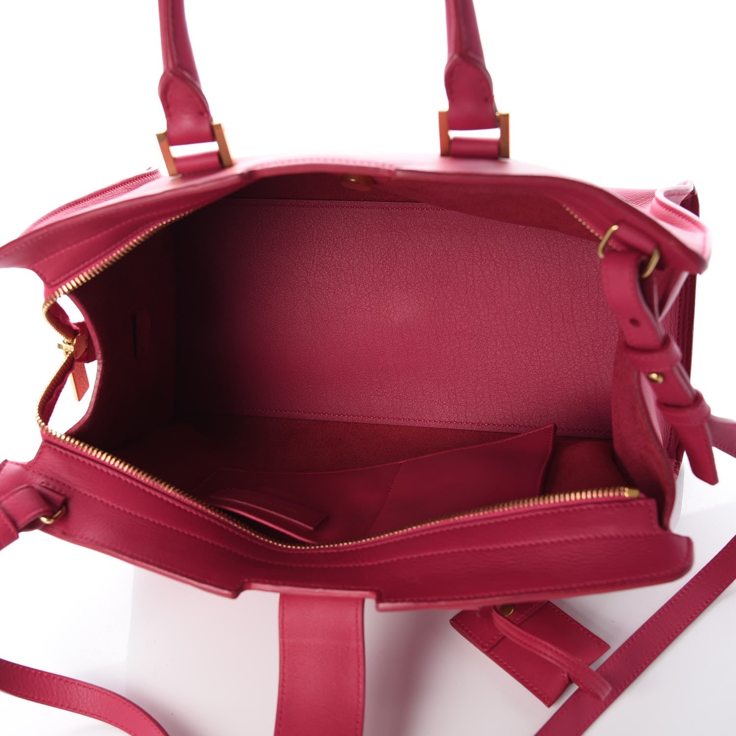 Saint Laurent Calfskin Small Classic Y Cabas Fuchsia 5 of 7