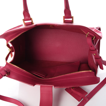 Saint Laurent Calfskin Small Classic Y Cabas Fuchsia 5 of 7