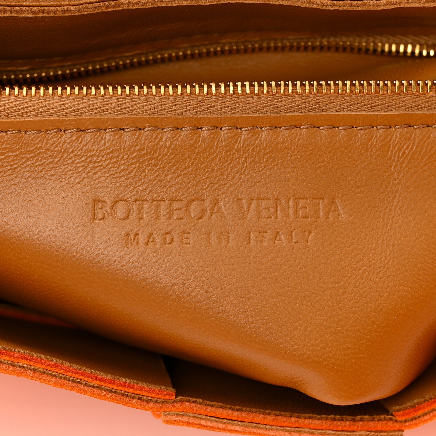 Bottega Veneta Lambskin Maxi Intrecciato Cassette Crossbody Bag Tangerine 6 of 12