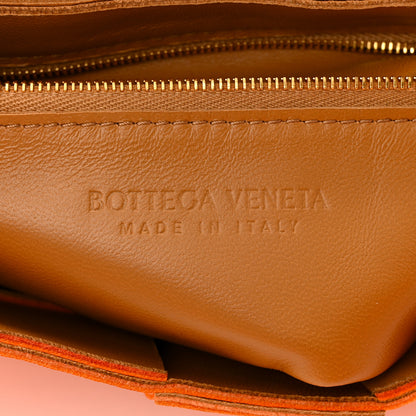 Bottega Veneta Lambskin Maxi Intrecciato Cassette Crossbody Bag Tangerine 6 of 12