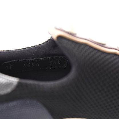 Fendi Neoprene Lizard Embellished Pearl Technical Sneakers 36.5 Black Amarone Asfalto 8 of 10