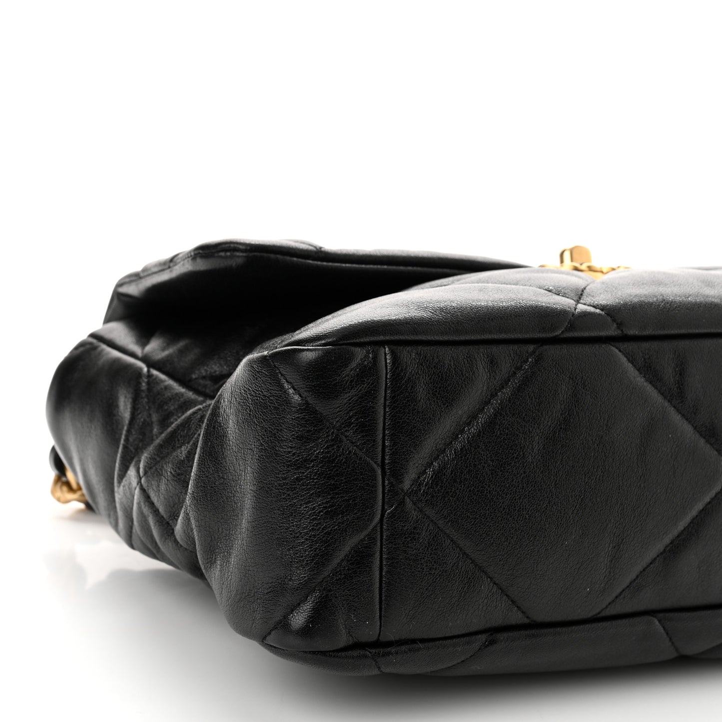 Lambskin Quilted Large Chanel 19 Flap Black