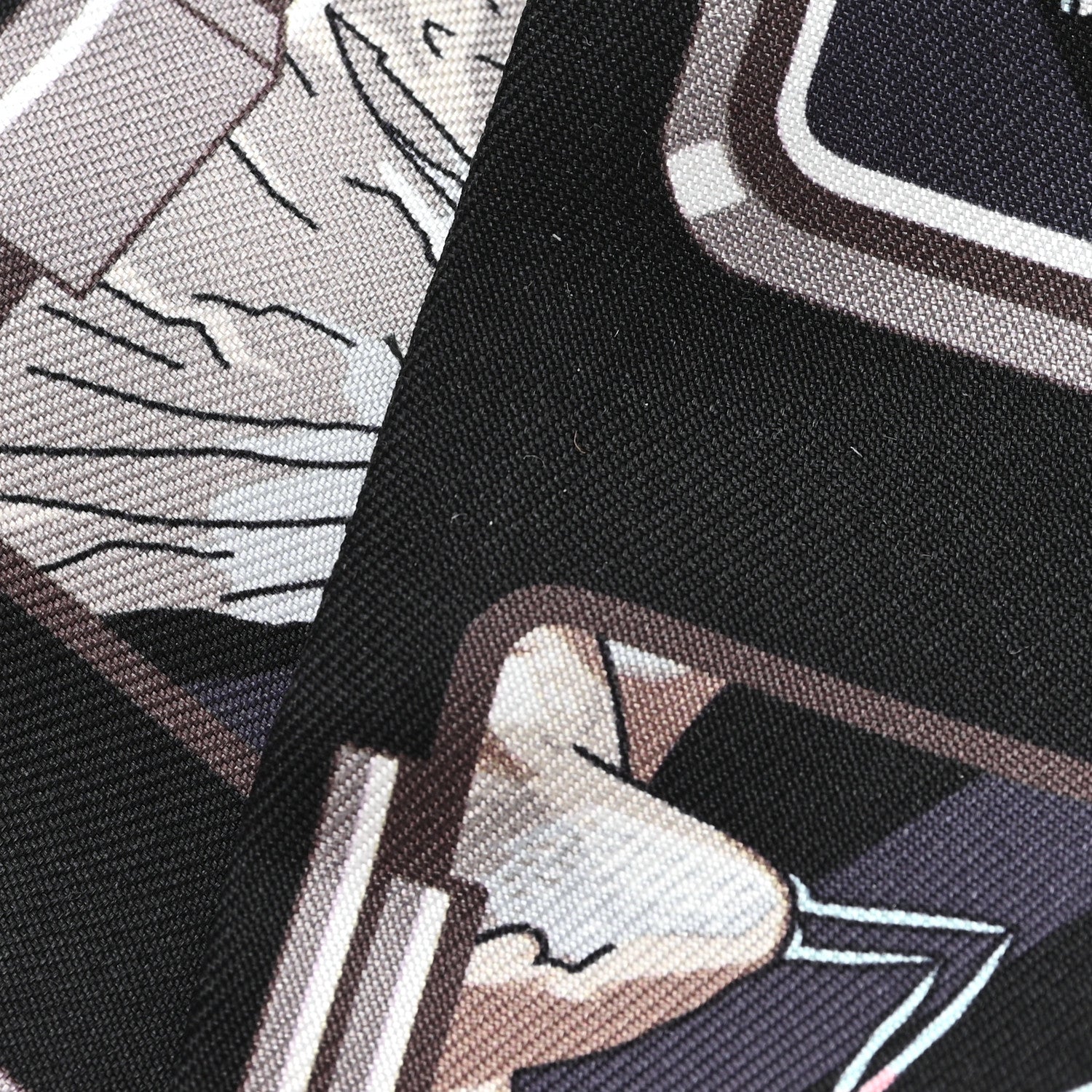 Hermes Silk Story Twilly Black Rose Gris 4 of 4