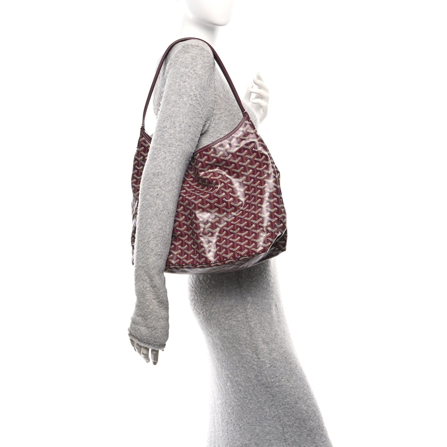 Goyard Goyardine Boheme Hobo Burgundy 2 of 12