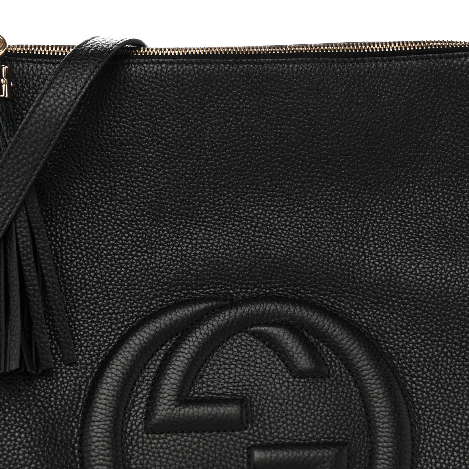 Gucci Pebbled Calfskin Large Soho Hobo Black 8 of 13