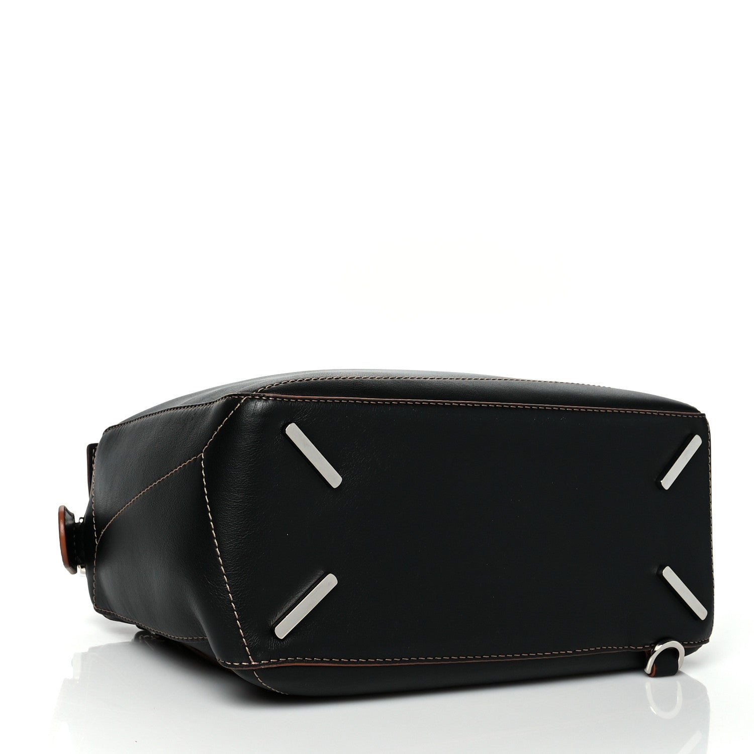 Loewe Calfskin Medium Puzzle Bag Black Tan 3 of 8