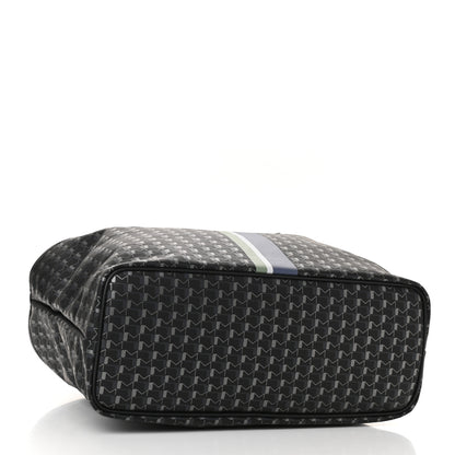 Moynat Grained Calfskin Canvas 1920 Oh! Tote Ruban MM Carbon Silver 4 of 12