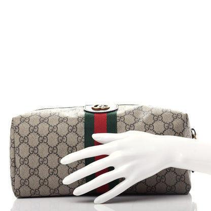 Gucci GG Supreme Monogram Web Ophidia Toiletry Case Beige 2 of 7
