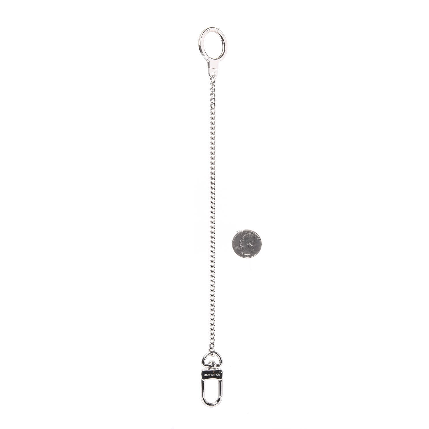 Louis Vuitton Pochette Extender Key Ring Chain Silver 2 of 4