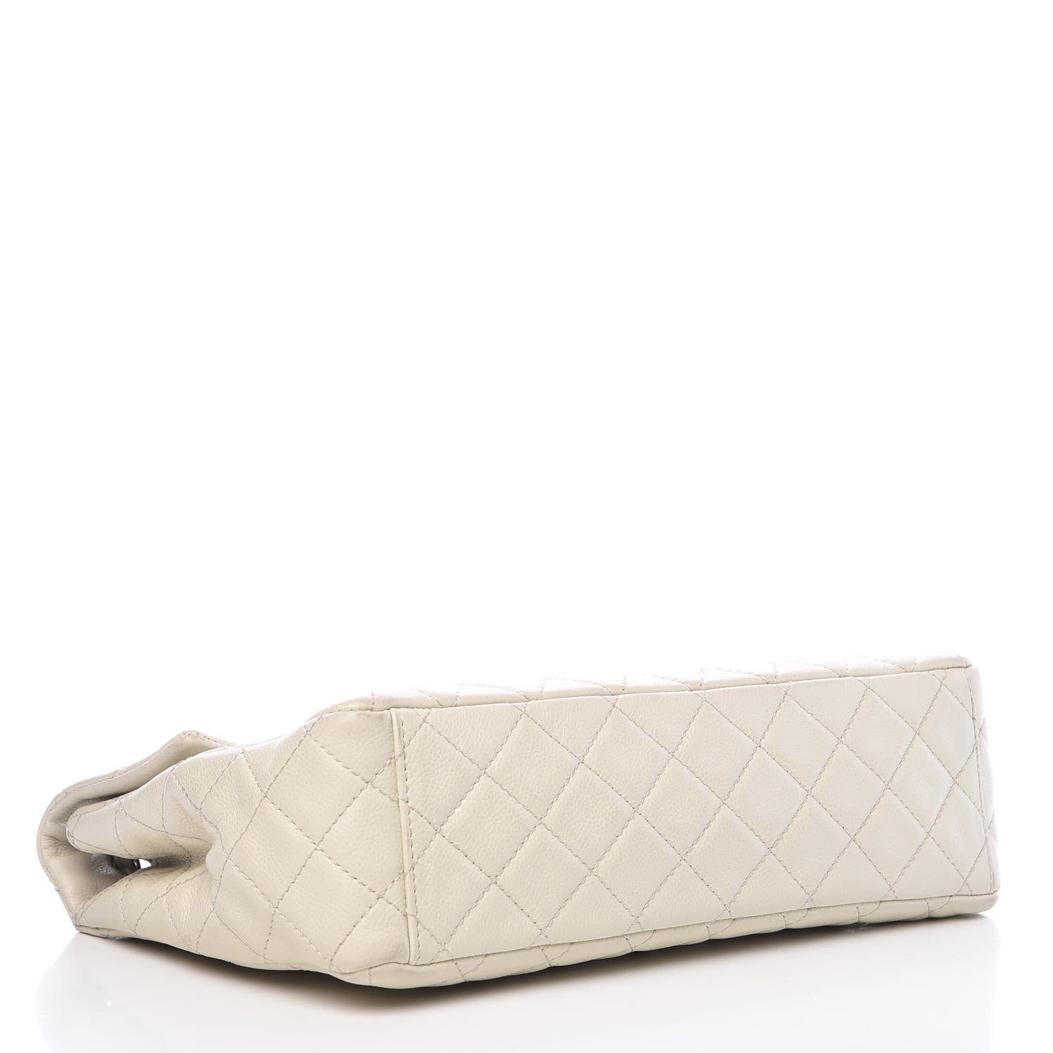 Chanel Caviar Quilted Maxi Single Flap White 5 of 21