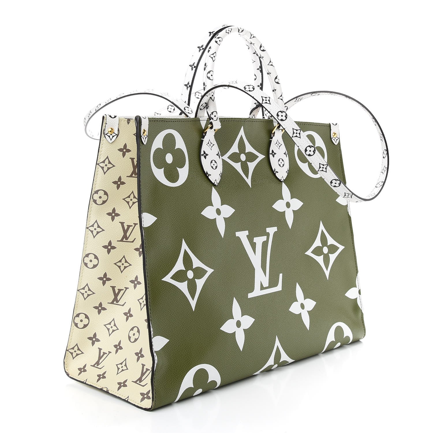 Louis Vuitton Monogram Giant Onthego GM Kaki Beige 3 of 8