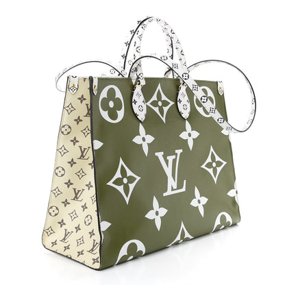 Louis Vuitton Monogram Giant Onthego GM Kaki Beige 3 of 8