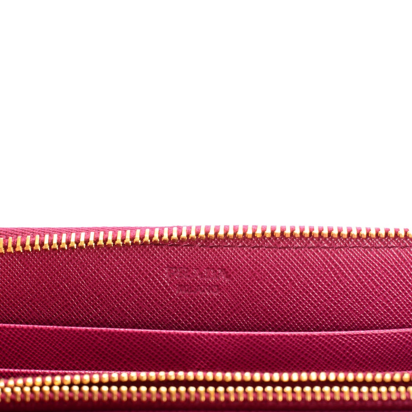 Saffiano Triangle Zip Around Wallet Ametista