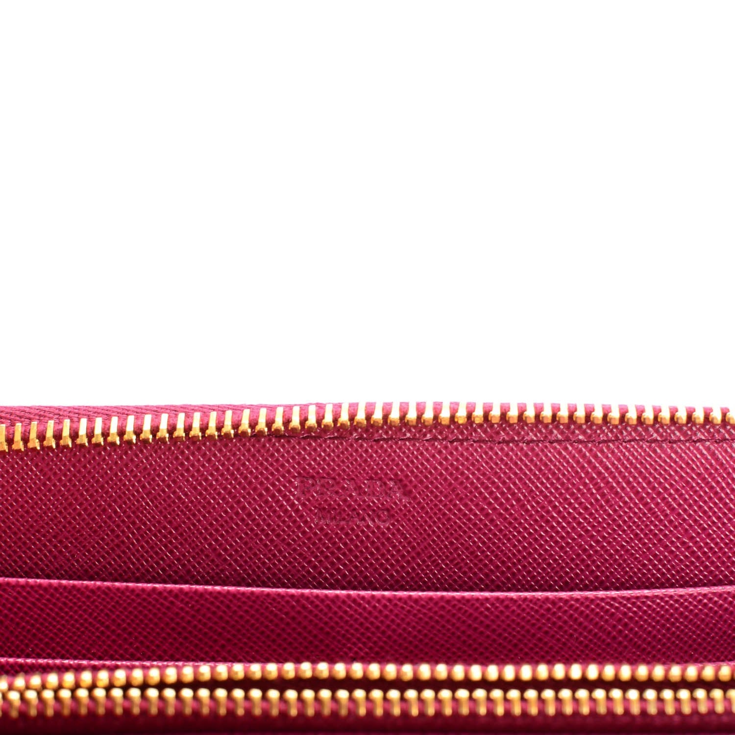 Prada Saffiano Triangle Zip Around Wallet Ametista 6 of 7