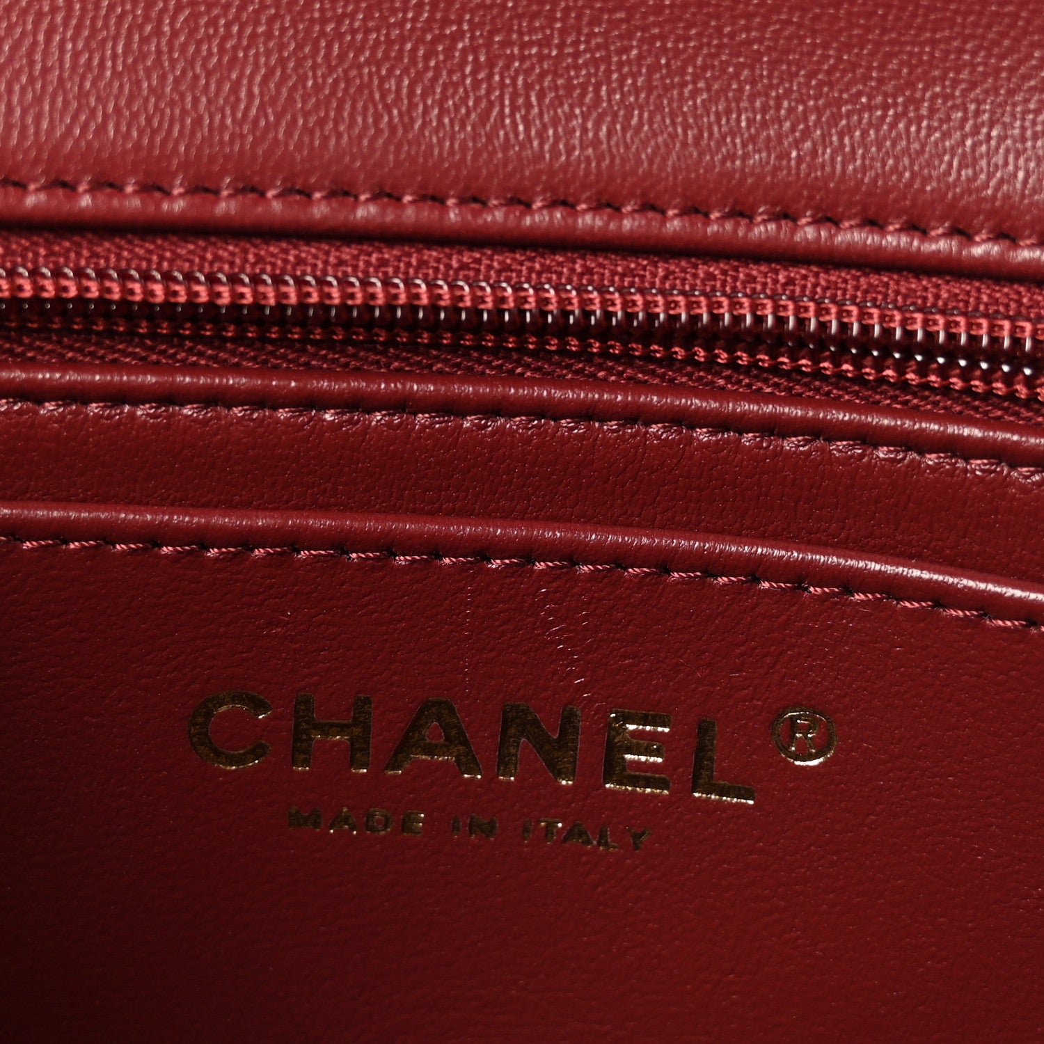 Chanel Lambskin Quilted Mini Rectangular Flap Burgundy 6 of 10
