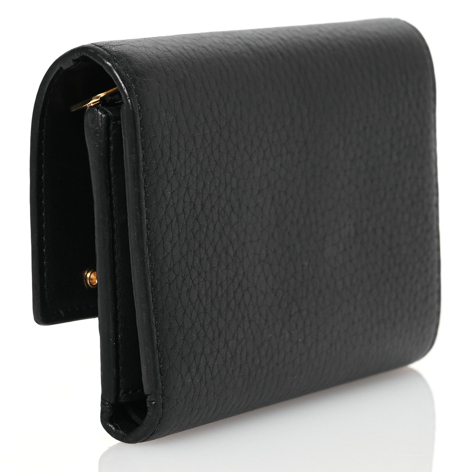 Louis Vuitton Taurillon Capucines Studded Compact Wallet Black 3 of 11