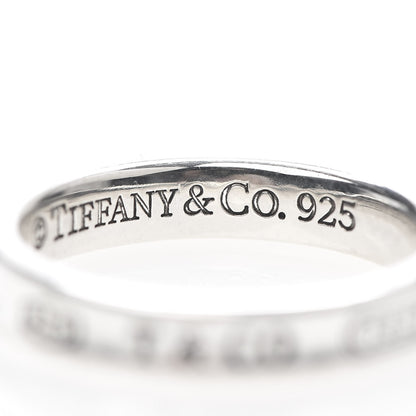 Tiffany Sterling Silver Narrow 1837 Band Ring 54 7 4 of 4