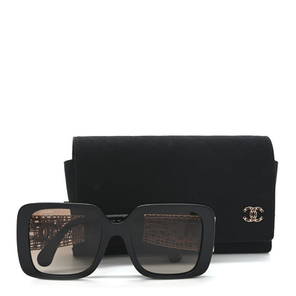 Chanel Acetate Metal Polarized Square Sunglasses 5532-A Black 7 of 7