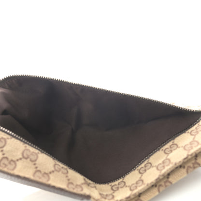 Gucci GG Monogram Web Double Pocket Belt Bag Dark Brown 6 of 16