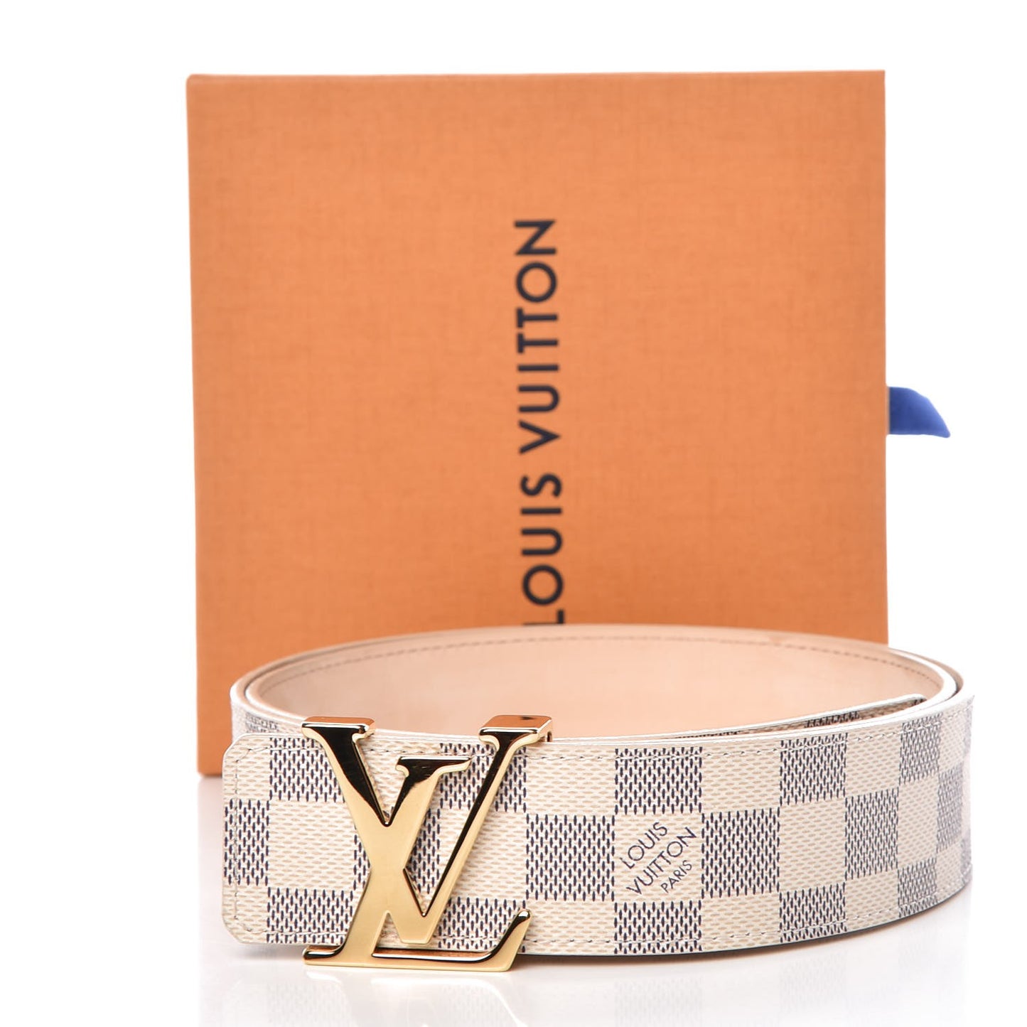 Damier Azur LV Initiales Belt 95 38