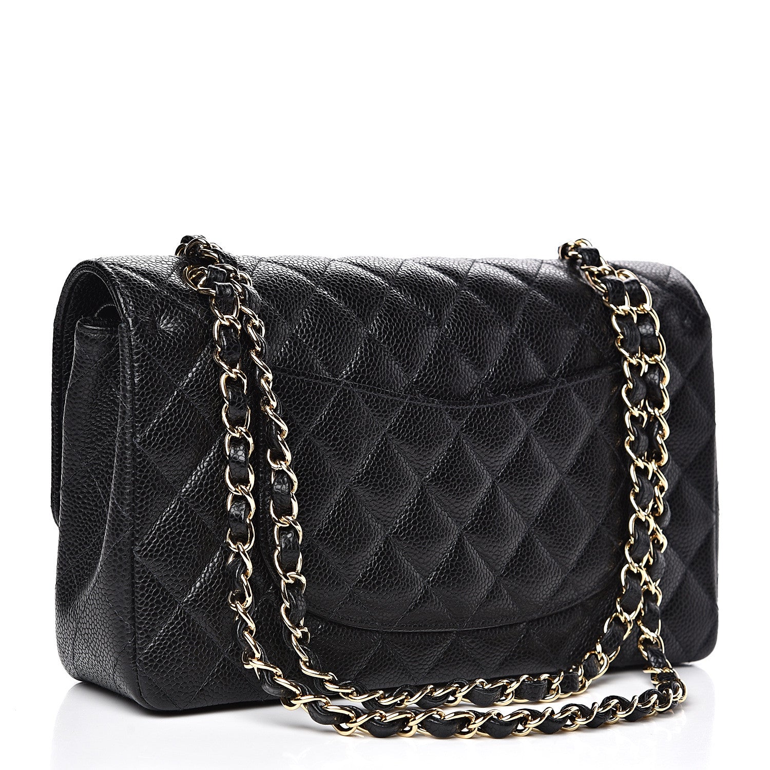 Chanel Caviar Quilted Medium Double Flap Black 2 of 13