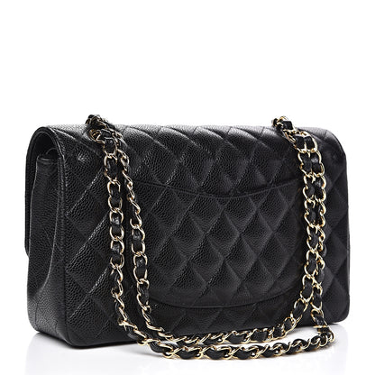 Chanel Caviar Quilted Medium Double Flap Black 2 of 13