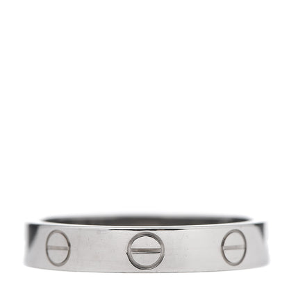 Cartier 18K White Gold 3.5mm LOVE Wedding Band Ring 54 6.75 3 of 4