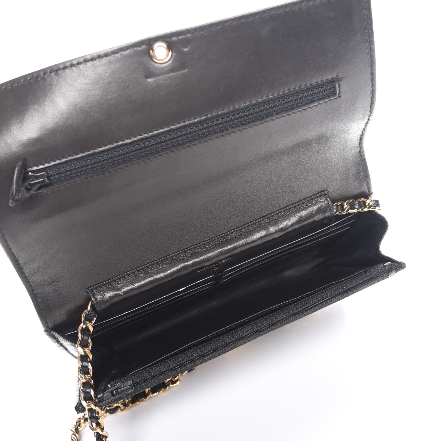 Chanel Caviar Wallet On Chain WOC Black 5 of 9