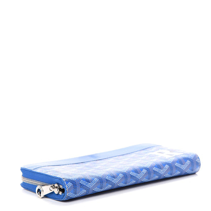 Goyard Goyardine Matignon Zip Around GM Wallet Blue 3 of 8