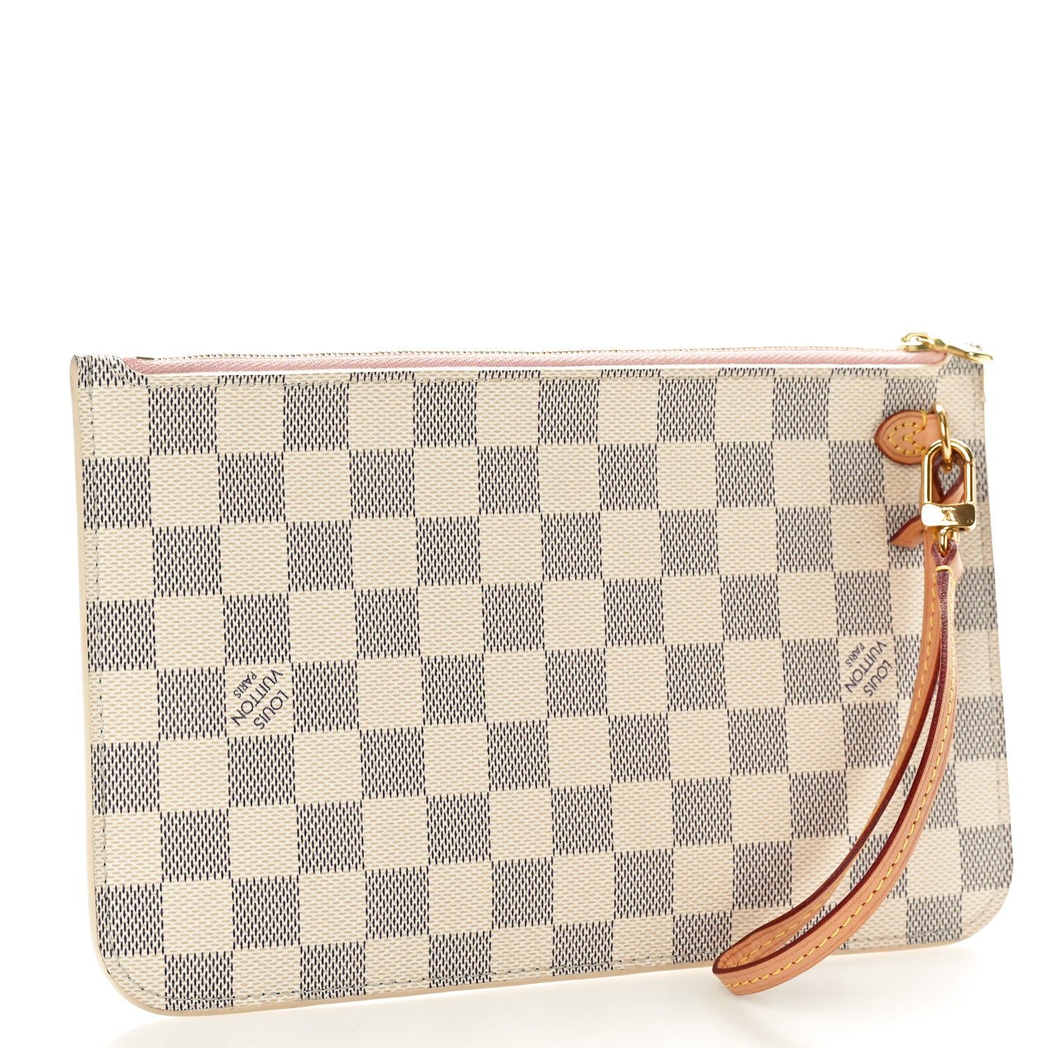 Louis Vuitton Damier Azur Neverfull MM GM Pochette Rose Ballerine 3 of 8